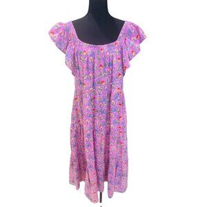 Uncle Frank Pink Floral Maxi Dress